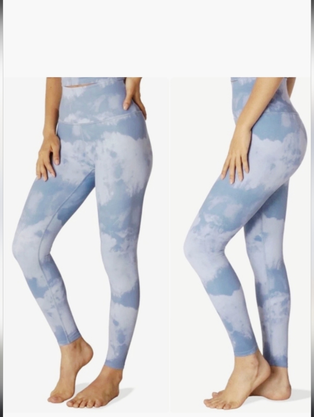 Beyond Yoga High Waist Light Blue Cloud Print Leggings Full Length Medium